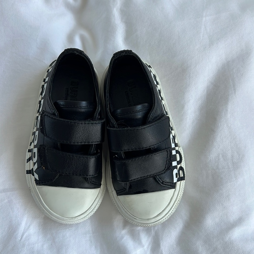 Burberry Leather Sneakers with Velcro Straps (sz 23, T7)